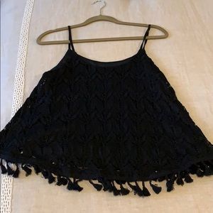 Adorable Blank Fringe Tank